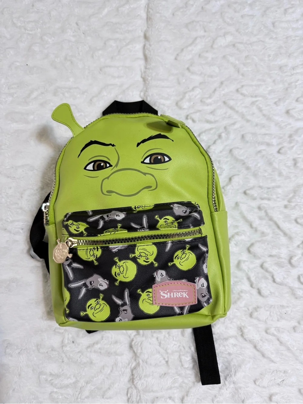 Dreamworks Shrek Bright Green and Black Kids Backpack